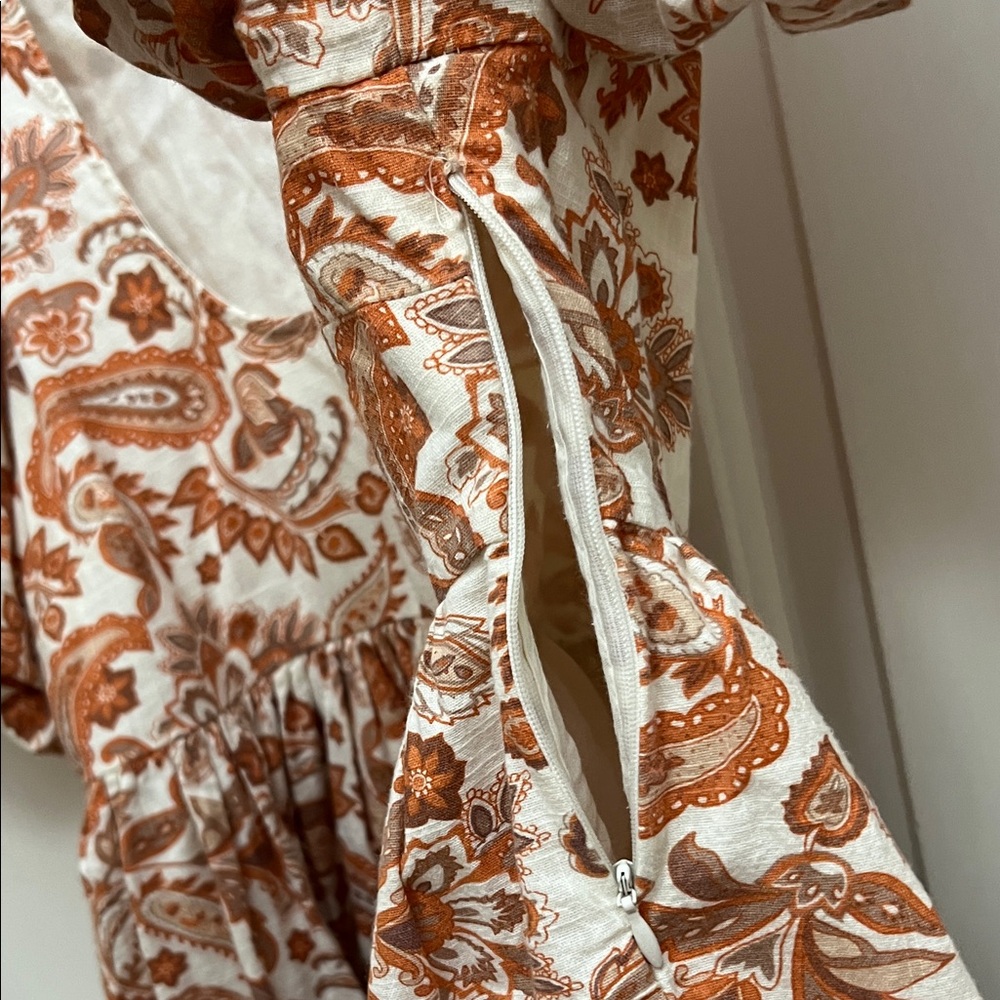 Anthropologie Puff-Sleeve Paisley Top M - Picture 8 of 10